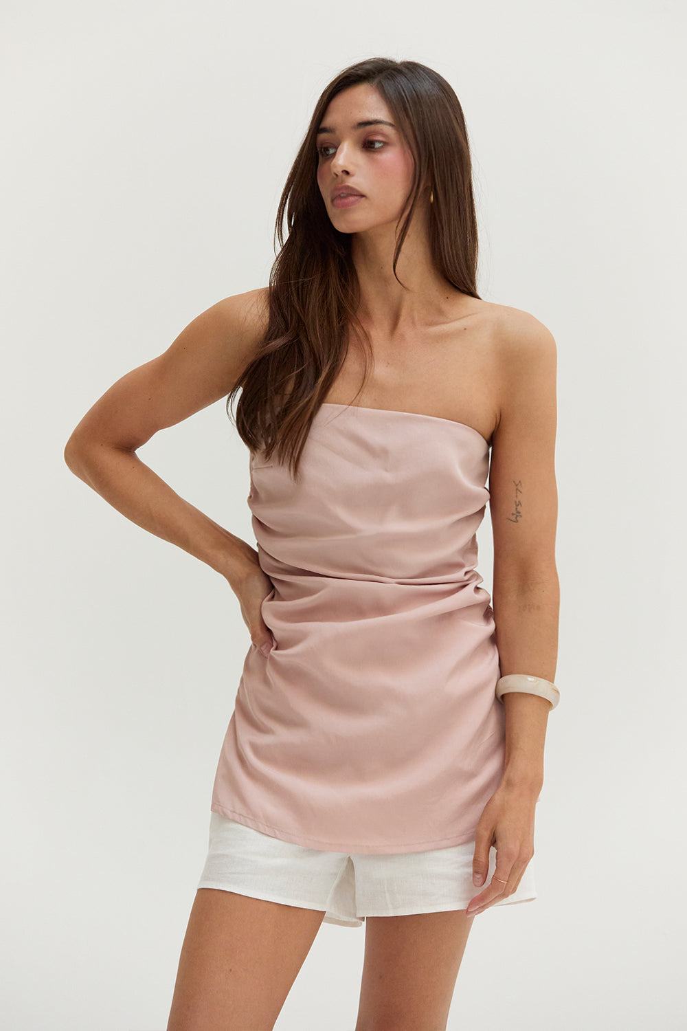 Londyn Lyocell Ruched Tube Top