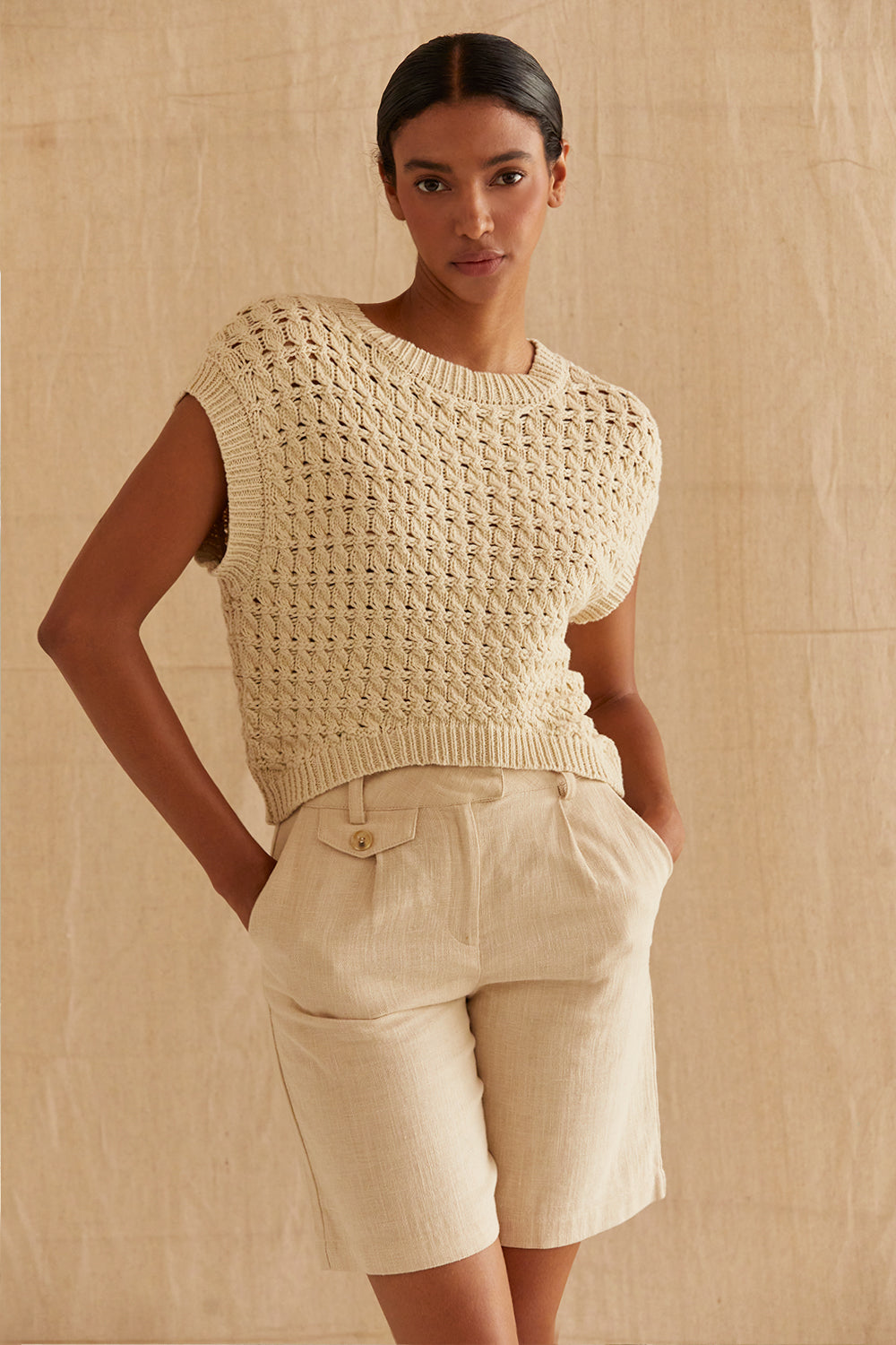 Shane Linen Bermuda Pants
