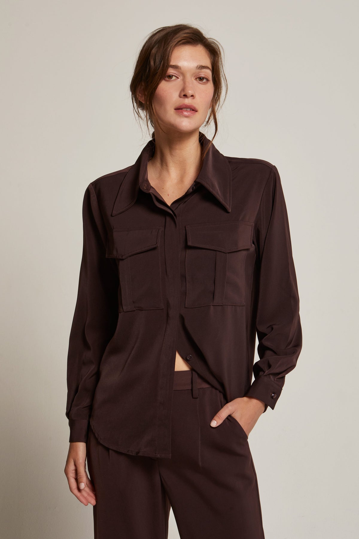 Neveah Cargo Button up Shirt