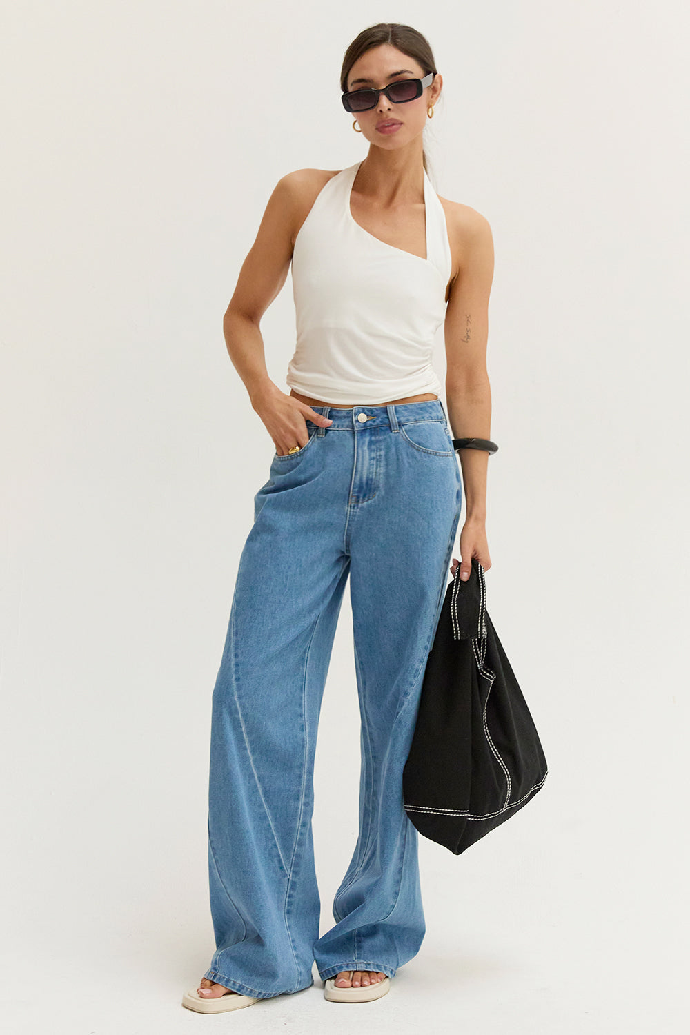 Victoria Wide Leg Denim Pants