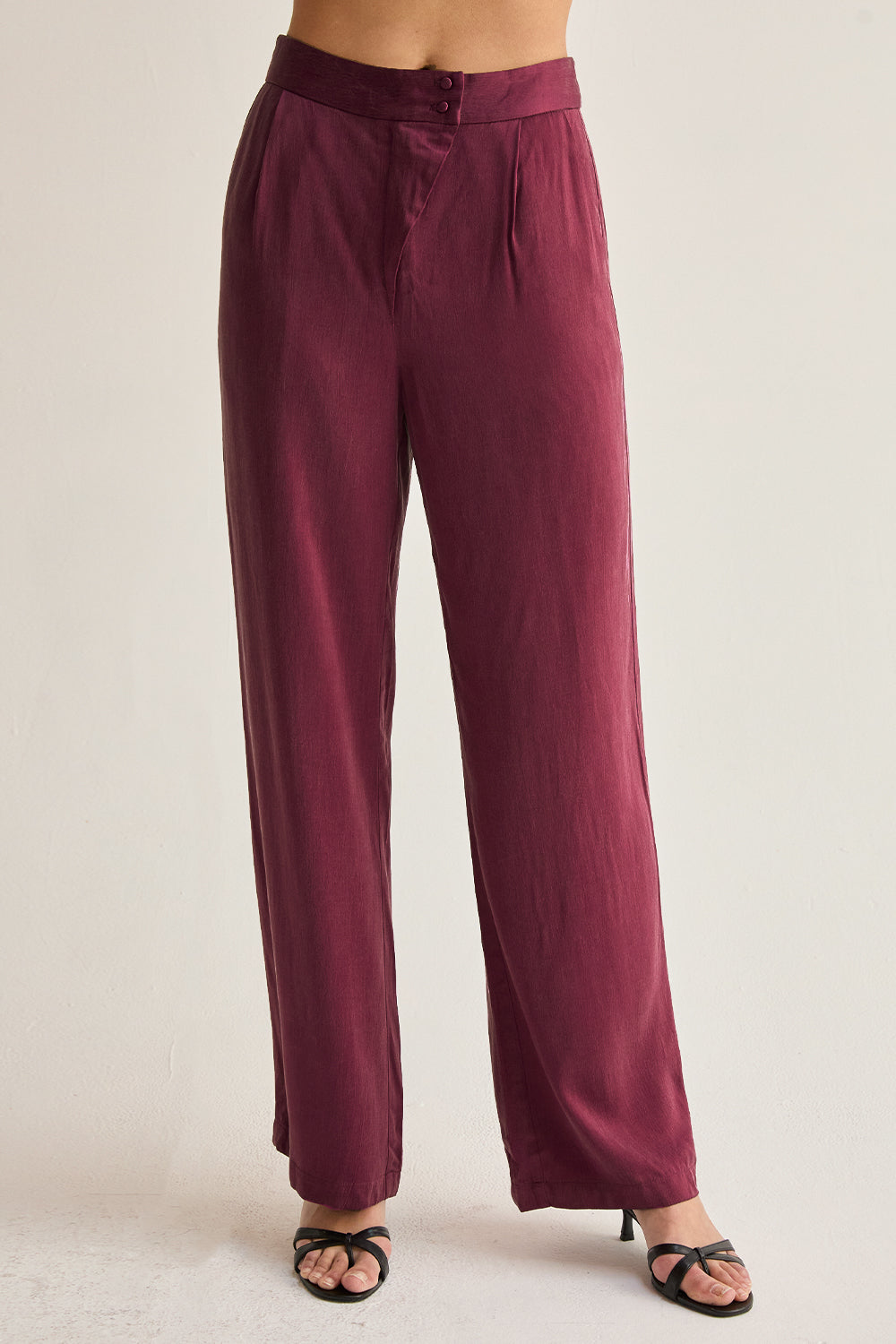 Bethany Straight Leg Cupro Trousers