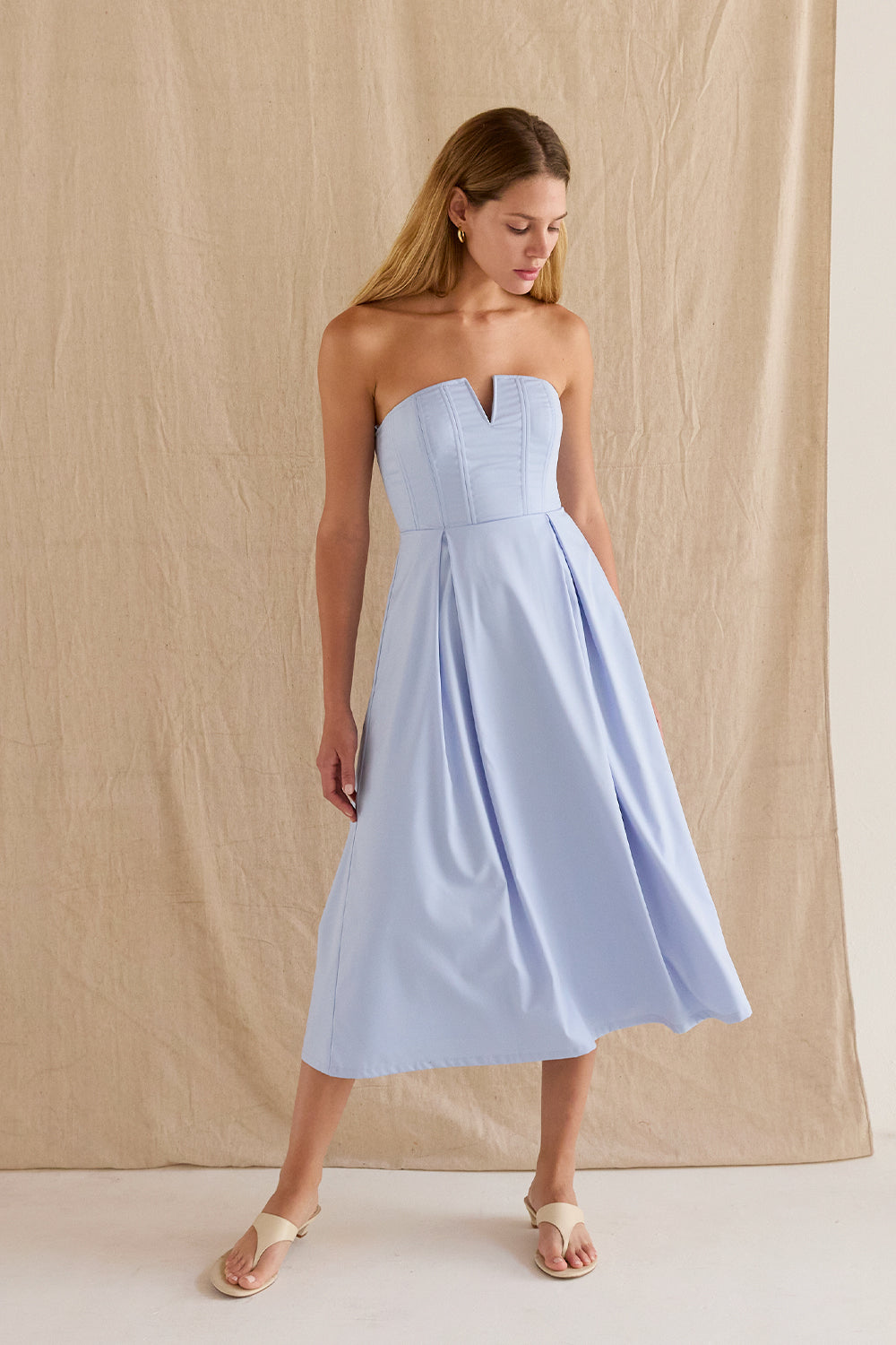 Zae V-wire Modal Blend Midi Dress