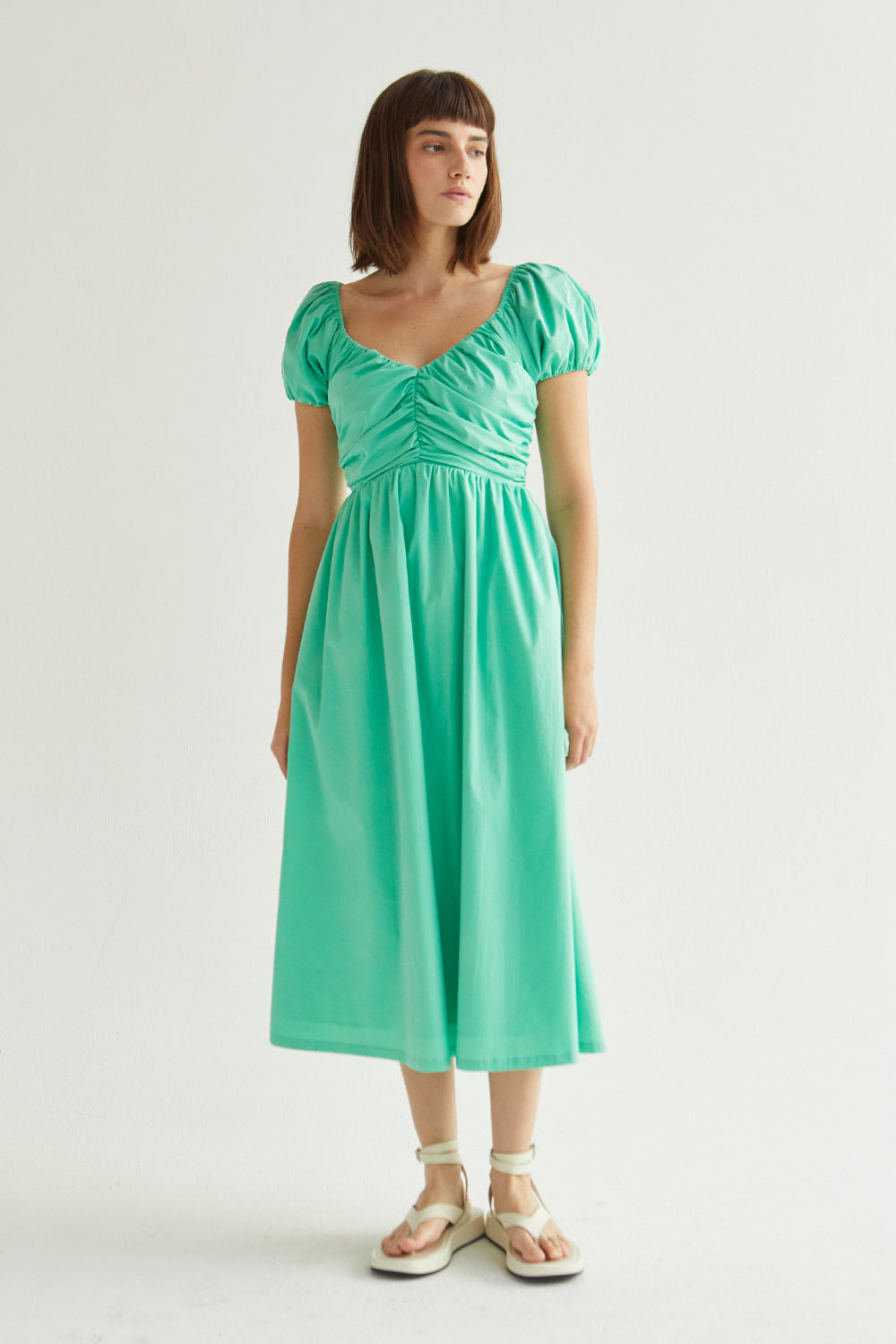 Belle Sweetheart Neckline Midi Dress