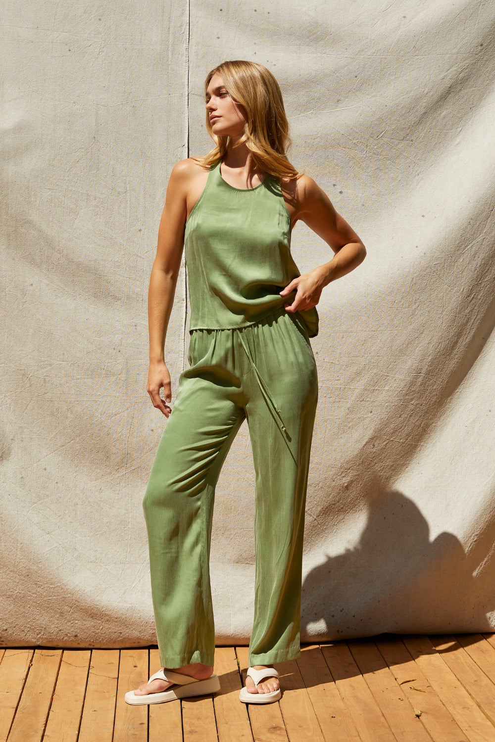 Amelia Pull On Cupro Pants