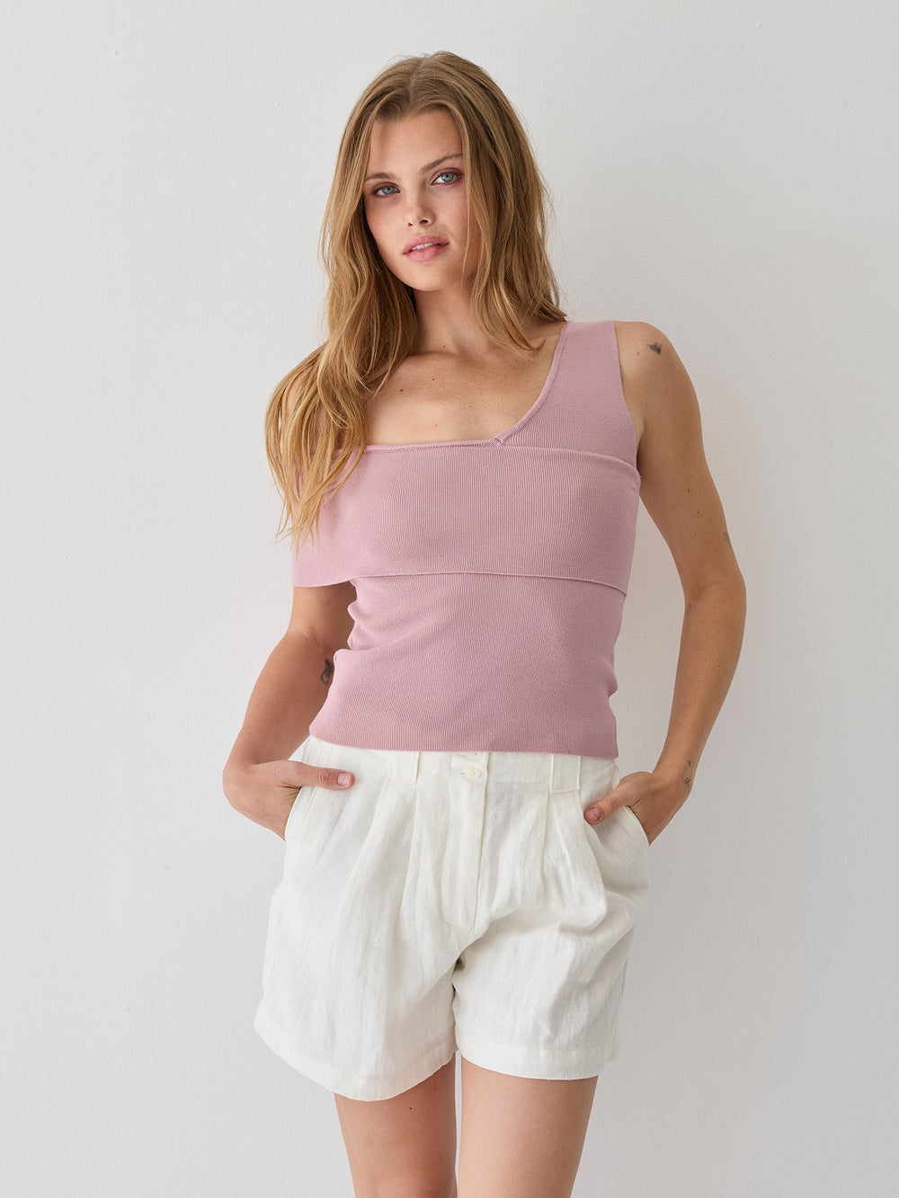 Micah One Shoulder Knit Top
