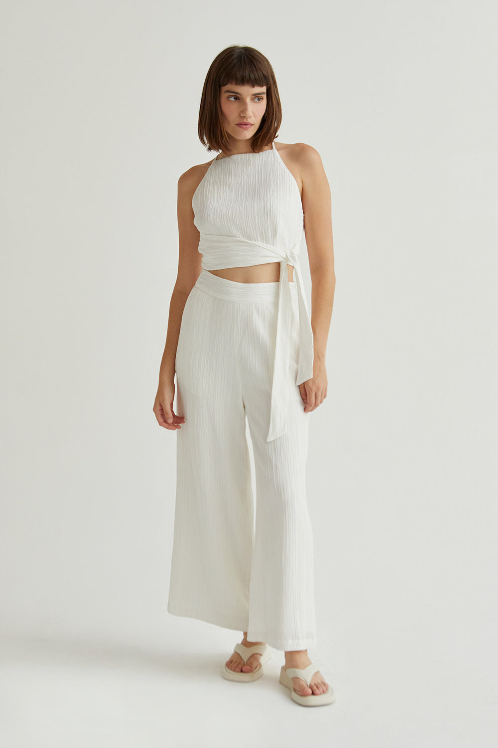 Velma Square Neckline Sleeveless Pants Set