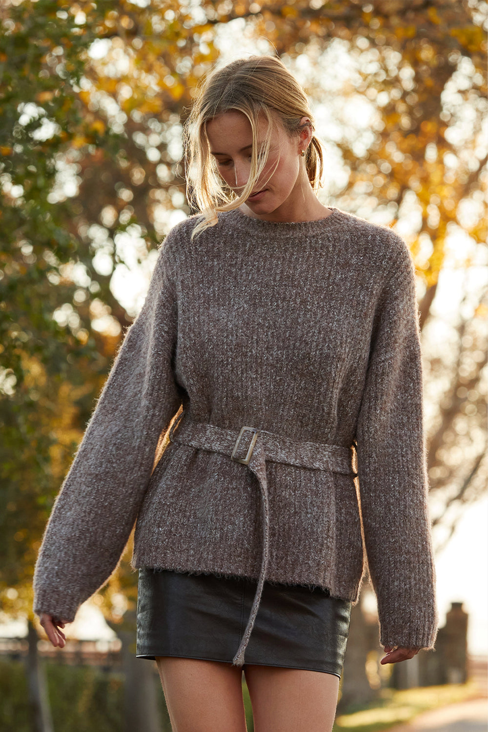 Carolina Belted Tunic Sweater