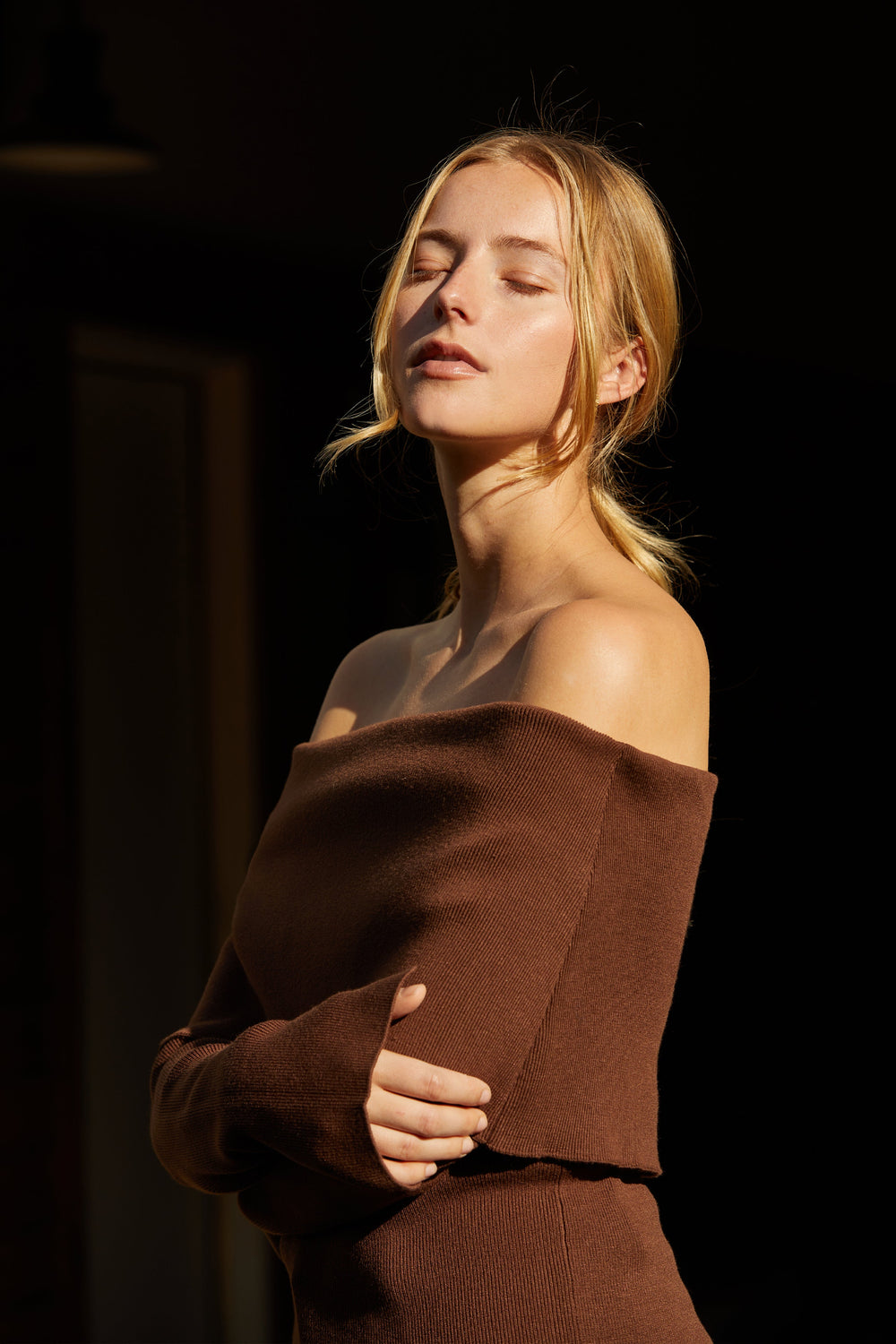 Ana Foldover Off Shoulder Knit Top